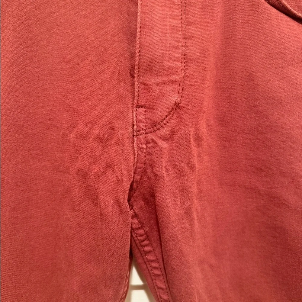 PAIGE Federal Slim Straight Jeans 31x33 Brick Red Made in USA